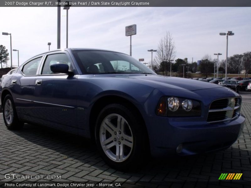 Marine Blue Pearl / Dark Slate Gray/Light Graystone 2007 Dodge Charger R/T