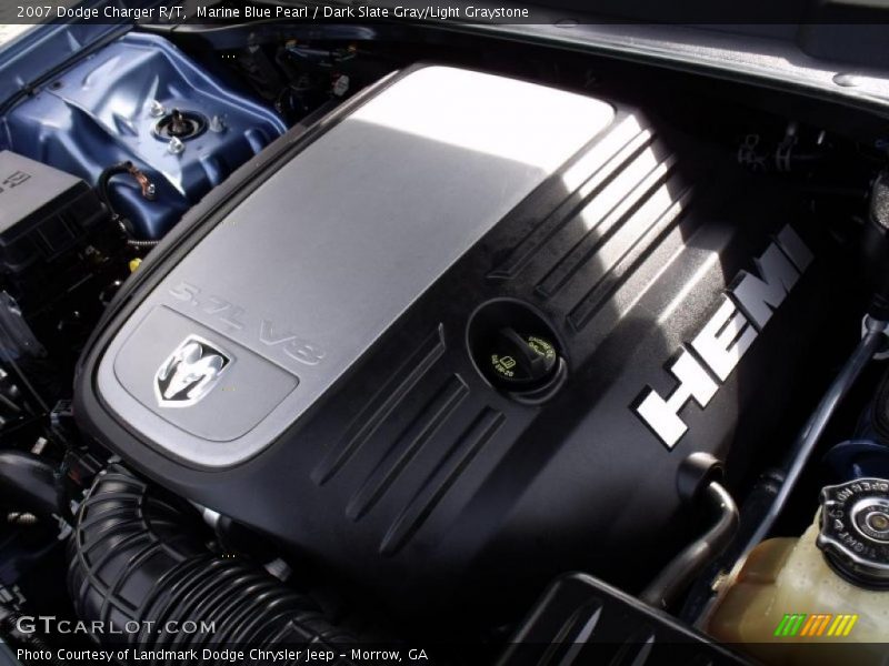 Marine Blue Pearl / Dark Slate Gray/Light Graystone 2007 Dodge Charger R/T