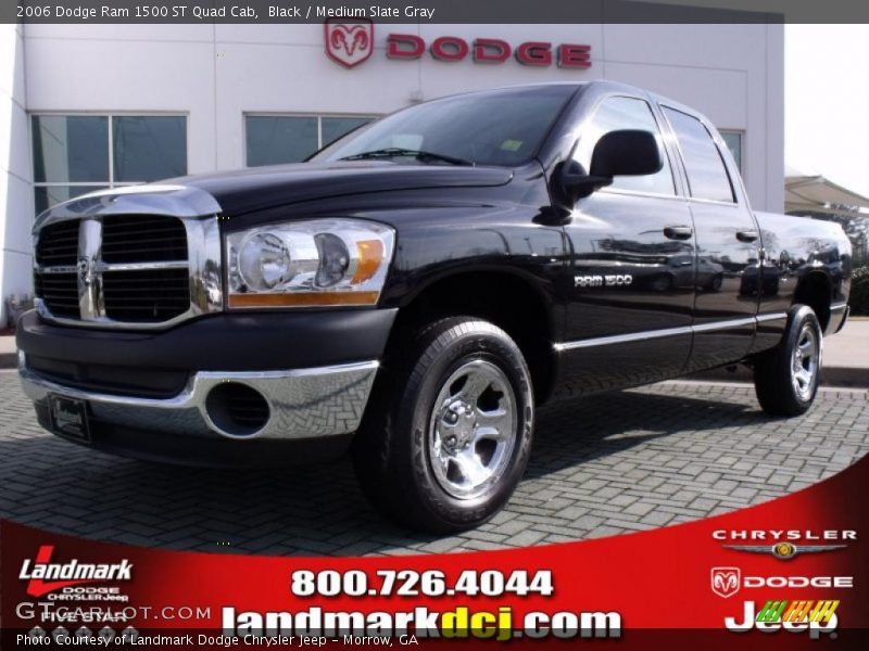 Black / Medium Slate Gray 2006 Dodge Ram 1500 ST Quad Cab