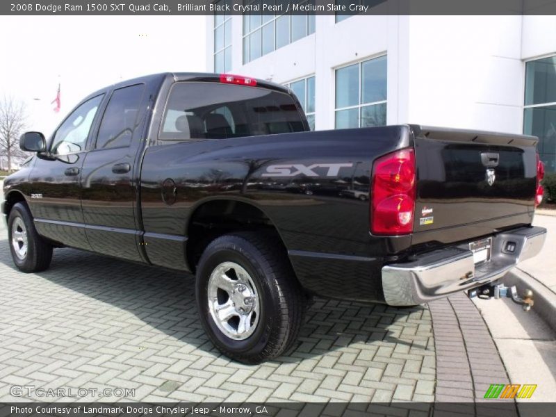 Brilliant Black Crystal Pearl / Medium Slate Gray 2008 Dodge Ram 1500 SXT Quad Cab
