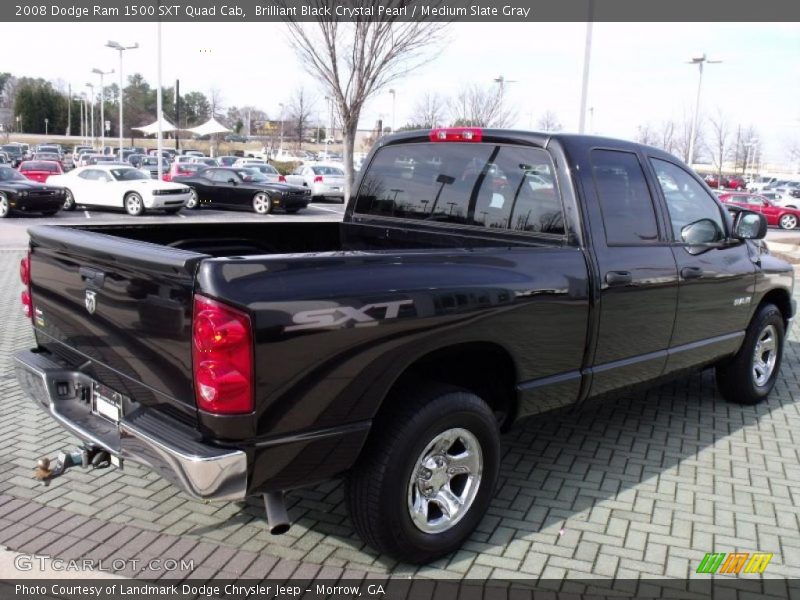 Brilliant Black Crystal Pearl / Medium Slate Gray 2008 Dodge Ram 1500 SXT Quad Cab