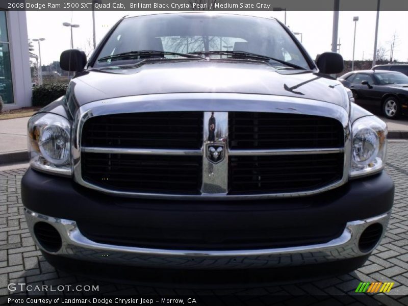 Brilliant Black Crystal Pearl / Medium Slate Gray 2008 Dodge Ram 1500 SXT Quad Cab