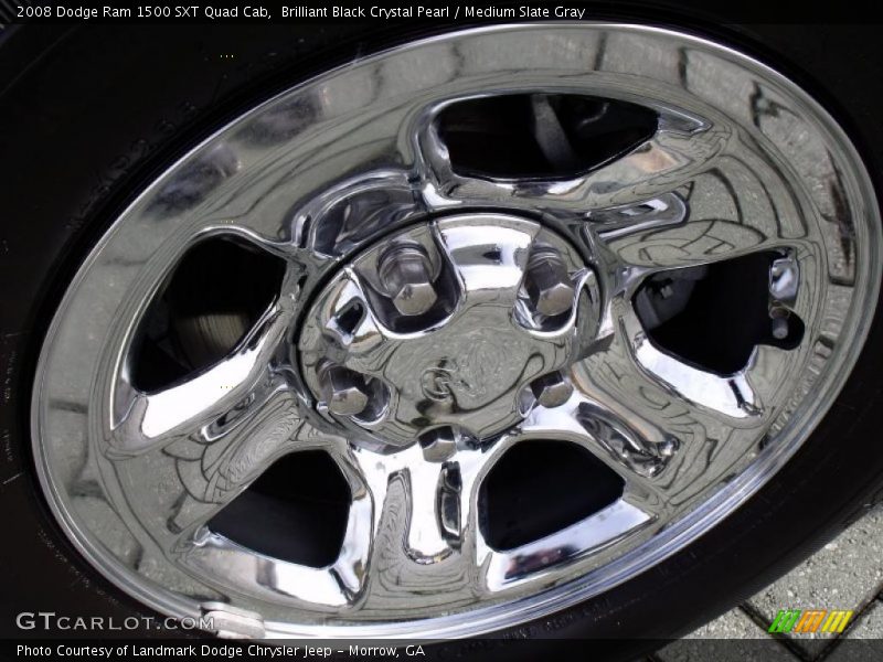Brilliant Black Crystal Pearl / Medium Slate Gray 2008 Dodge Ram 1500 SXT Quad Cab