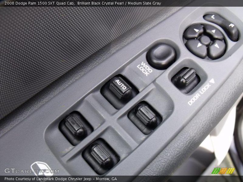Brilliant Black Crystal Pearl / Medium Slate Gray 2008 Dodge Ram 1500 SXT Quad Cab