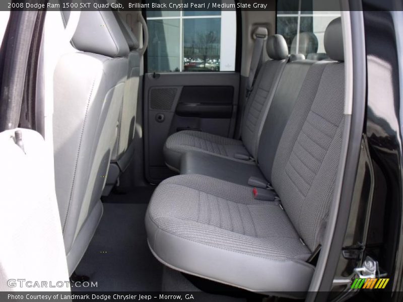 Brilliant Black Crystal Pearl / Medium Slate Gray 2008 Dodge Ram 1500 SXT Quad Cab