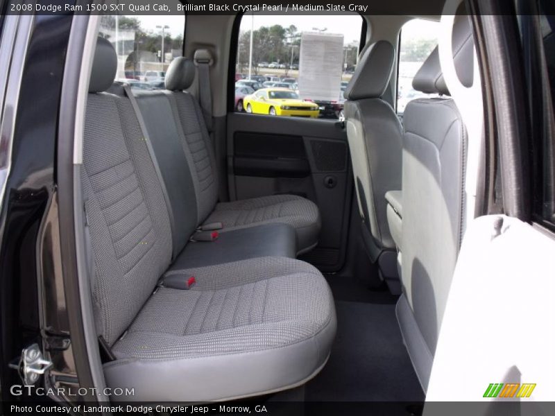 Brilliant Black Crystal Pearl / Medium Slate Gray 2008 Dodge Ram 1500 SXT Quad Cab