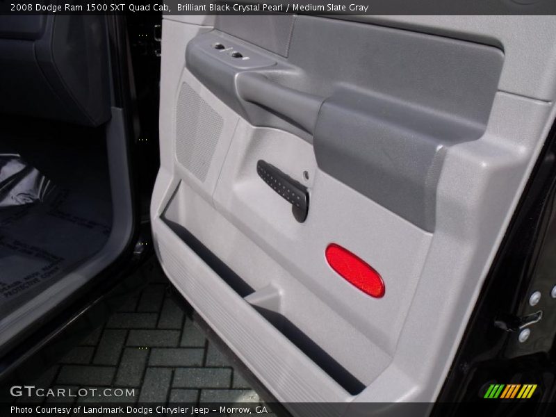 Brilliant Black Crystal Pearl / Medium Slate Gray 2008 Dodge Ram 1500 SXT Quad Cab