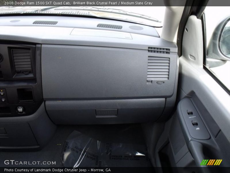 Brilliant Black Crystal Pearl / Medium Slate Gray 2008 Dodge Ram 1500 SXT Quad Cab