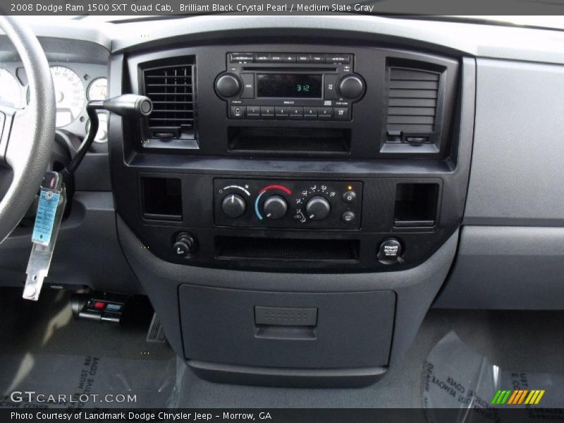 Brilliant Black Crystal Pearl / Medium Slate Gray 2008 Dodge Ram 1500 SXT Quad Cab
