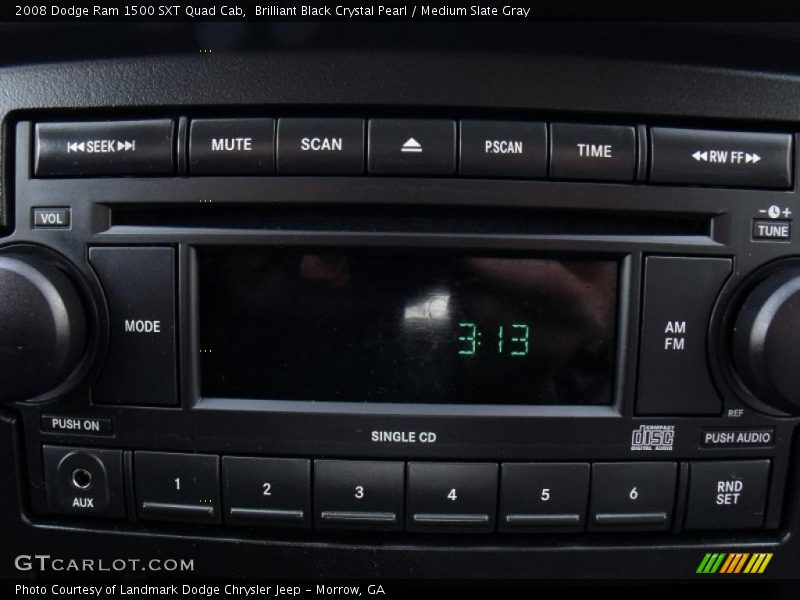 Brilliant Black Crystal Pearl / Medium Slate Gray 2008 Dodge Ram 1500 SXT Quad Cab