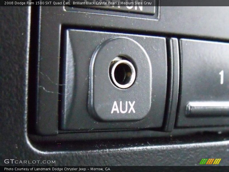 Brilliant Black Crystal Pearl / Medium Slate Gray 2008 Dodge Ram 1500 SXT Quad Cab