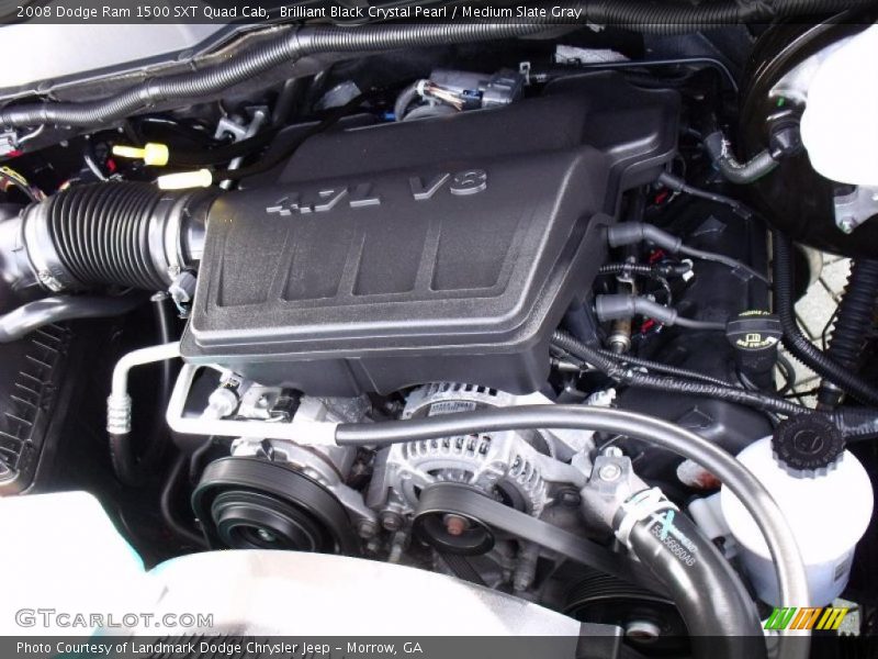 Brilliant Black Crystal Pearl / Medium Slate Gray 2008 Dodge Ram 1500 SXT Quad Cab