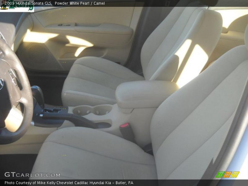 Powder White Pearl / Camel 2009 Hyundai Sonata GLS