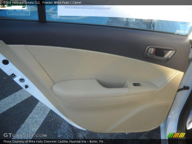 Powder White Pearl / Camel 2009 Hyundai Sonata GLS