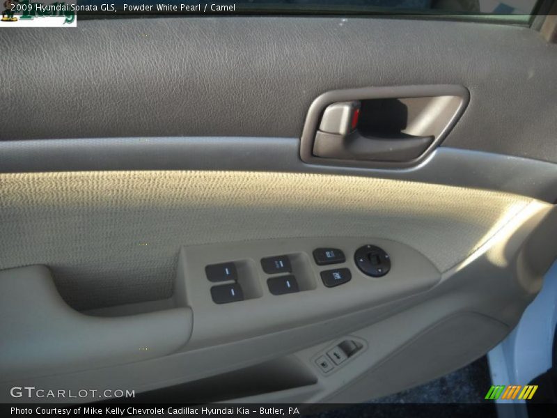 Powder White Pearl / Camel 2009 Hyundai Sonata GLS