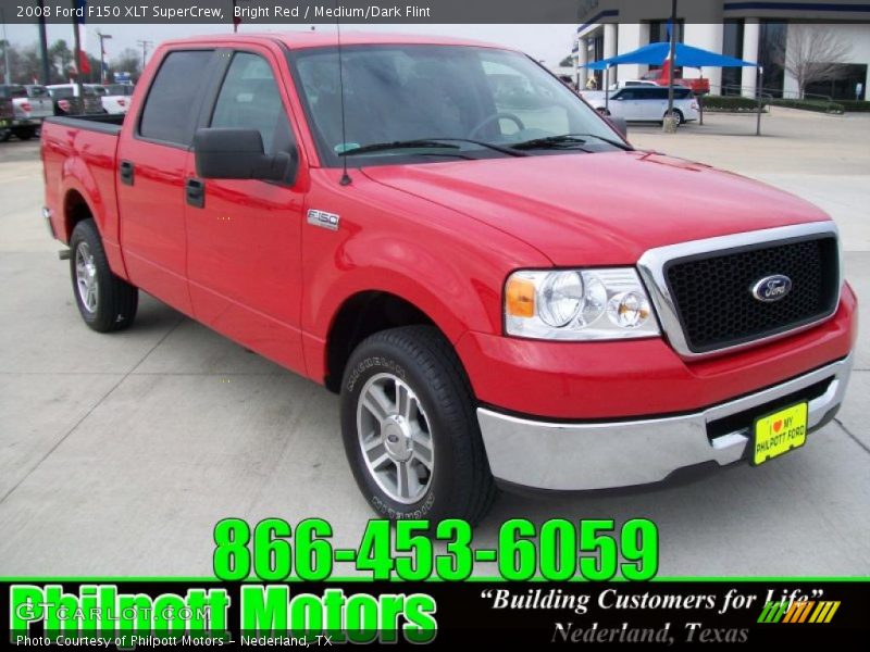 Bright Red / Medium/Dark Flint 2008 Ford F150 XLT SuperCrew