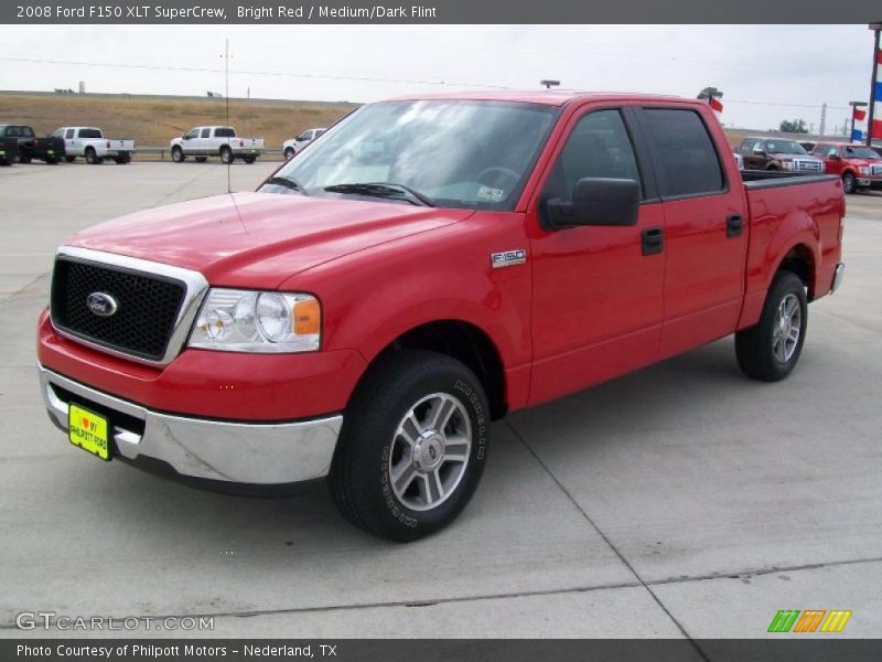 Bright Red / Medium/Dark Flint 2008 Ford F150 XLT SuperCrew