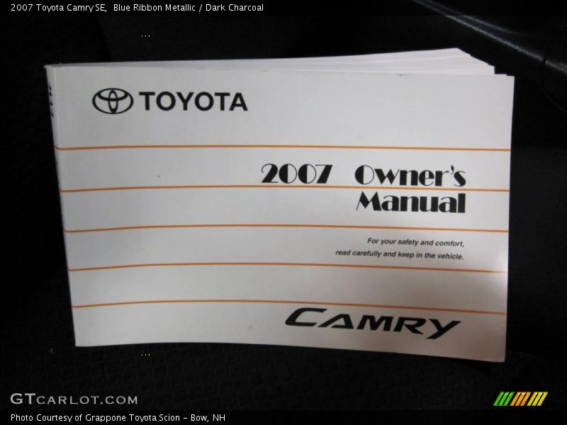 Blue Ribbon Metallic / Dark Charcoal 2007 Toyota Camry SE