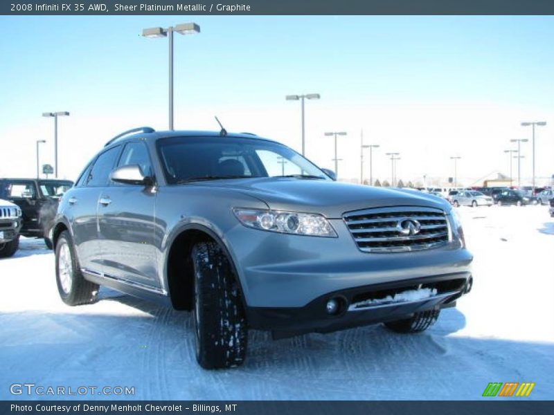 Sheer Platinum Metallic / Graphite 2008 Infiniti FX 35 AWD