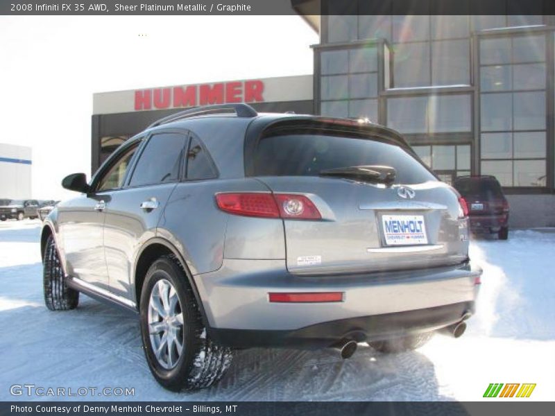 Sheer Platinum Metallic / Graphite 2008 Infiniti FX 35 AWD