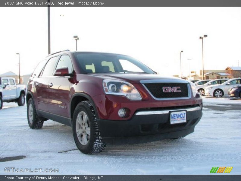 Red Jewel Tintcoat / Ebony 2007 GMC Acadia SLT AWD