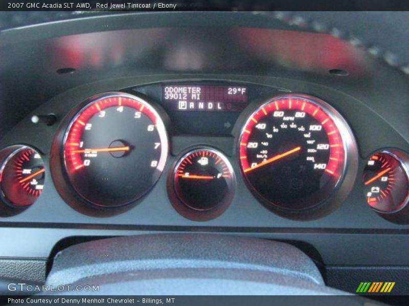 Red Jewel Tintcoat / Ebony 2007 GMC Acadia SLT AWD