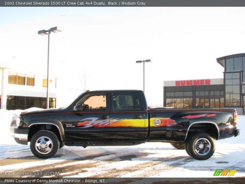 Black / Medium Gray 2003 Chevrolet Silverado 3500 LT Crew Cab 4x4 Dually