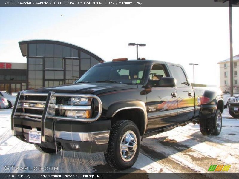 Black / Medium Gray 2003 Chevrolet Silverado 3500 LT Crew Cab 4x4 Dually
