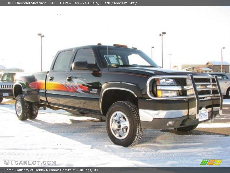 Black / Medium Gray 2003 Chevrolet Silverado 3500 LT Crew Cab 4x4 Dually