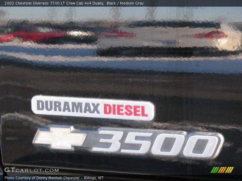 Black / Medium Gray 2003 Chevrolet Silverado 3500 LT Crew Cab 4x4 Dually