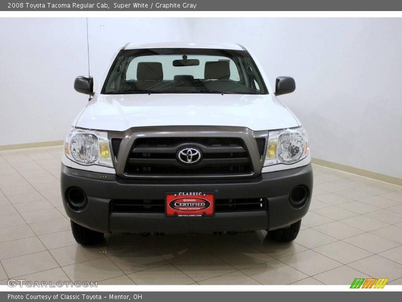 Super White / Graphite Gray 2008 Toyota Tacoma Regular Cab