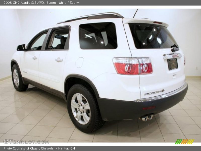 Summit White / Ebony 2008 GMC Acadia SLE AWD