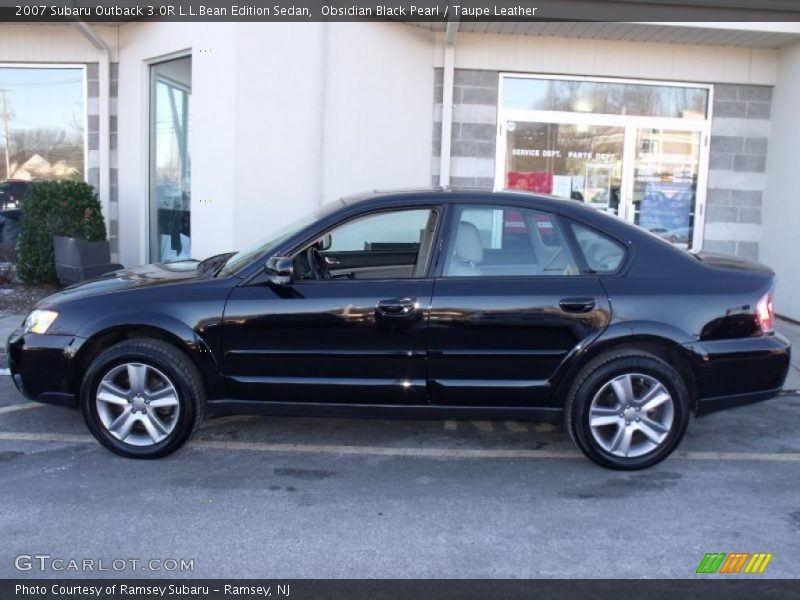 Obsidian Black Pearl / Taupe Leather 2007 Subaru Outback 3.0R L.L.Bean Edition Sedan