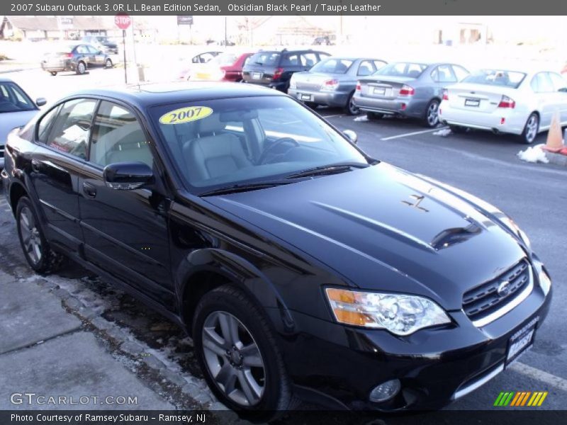 Obsidian Black Pearl / Taupe Leather 2007 Subaru Outback 3.0R L.L.Bean Edition Sedan