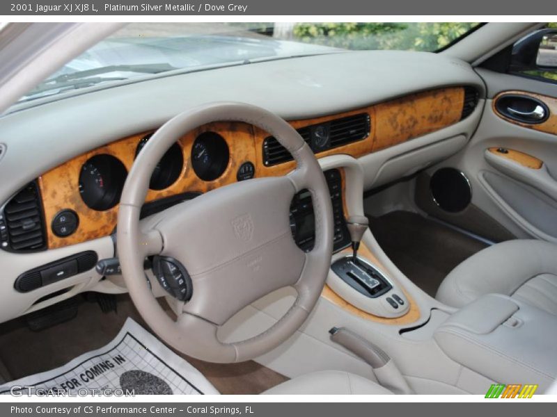 Platinum Silver Metallic / Dove Grey 2001 Jaguar XJ XJ8 L