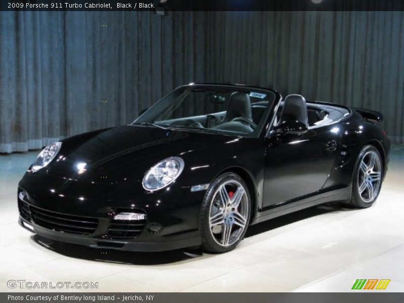 Black / Black 2009 Porsche 911 Turbo Cabriolet