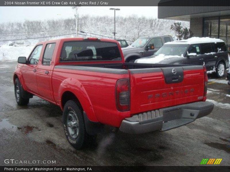 Aztec Red / Gray 2004 Nissan Frontier XE V6 Crew Cab 4x4