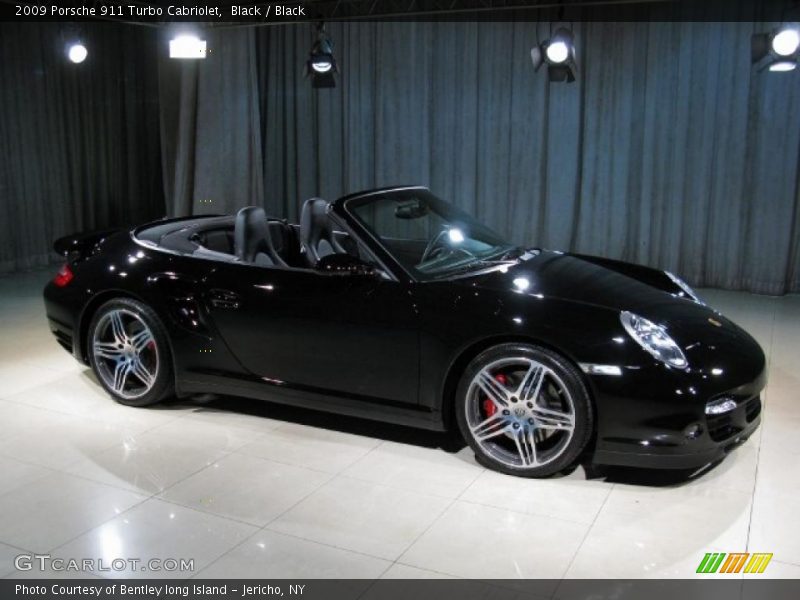 Black / Black 2009 Porsche 911 Turbo Cabriolet