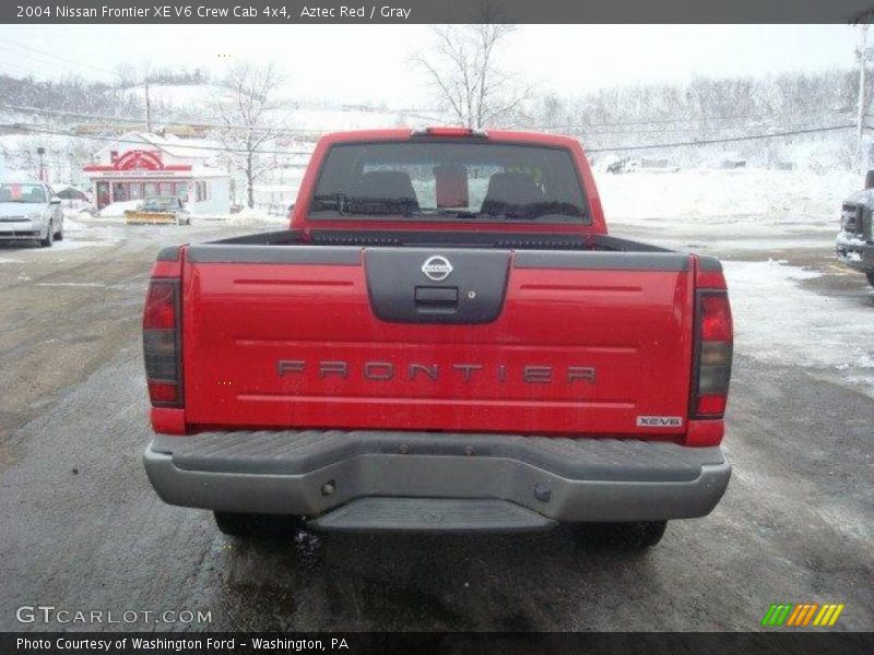 Aztec Red / Gray 2004 Nissan Frontier XE V6 Crew Cab 4x4
