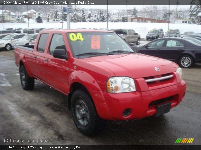 Aztec Red / Gray 2004 Nissan Frontier XE V6 Crew Cab 4x4