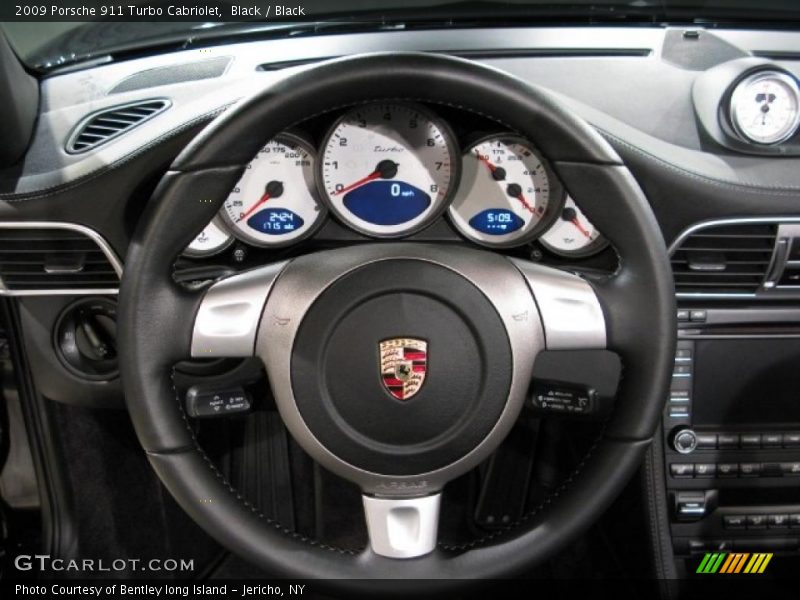 Black / Black 2009 Porsche 911 Turbo Cabriolet