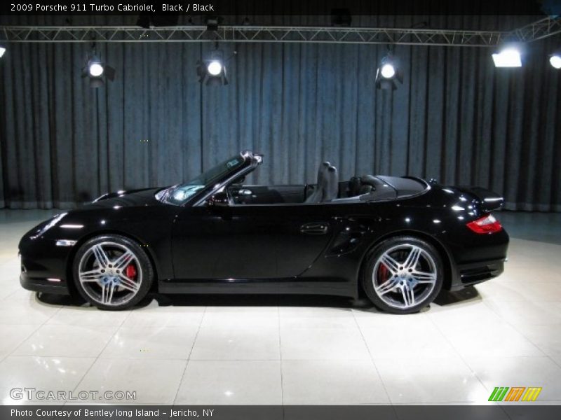 Black / Black 2009 Porsche 911 Turbo Cabriolet