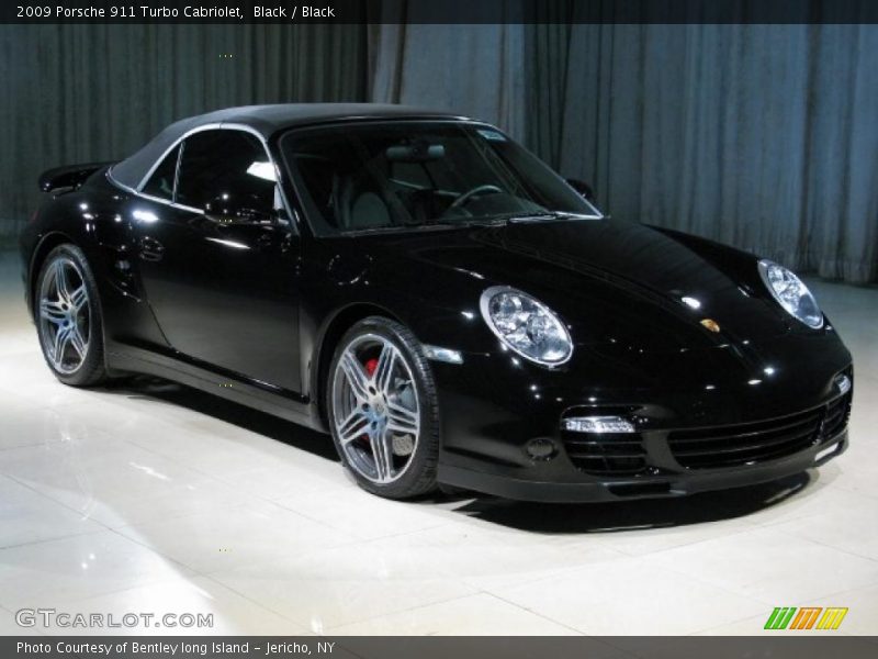 Black / Black 2009 Porsche 911 Turbo Cabriolet