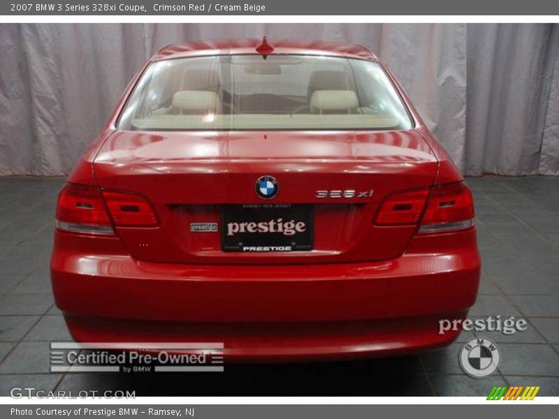 Crimson Red / Cream Beige 2007 BMW 3 Series 328xi Coupe