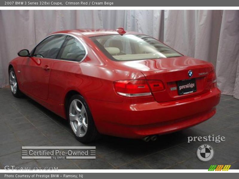 Crimson Red / Cream Beige 2007 BMW 3 Series 328xi Coupe