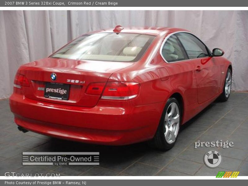 Crimson Red / Cream Beige 2007 BMW 3 Series 328xi Coupe