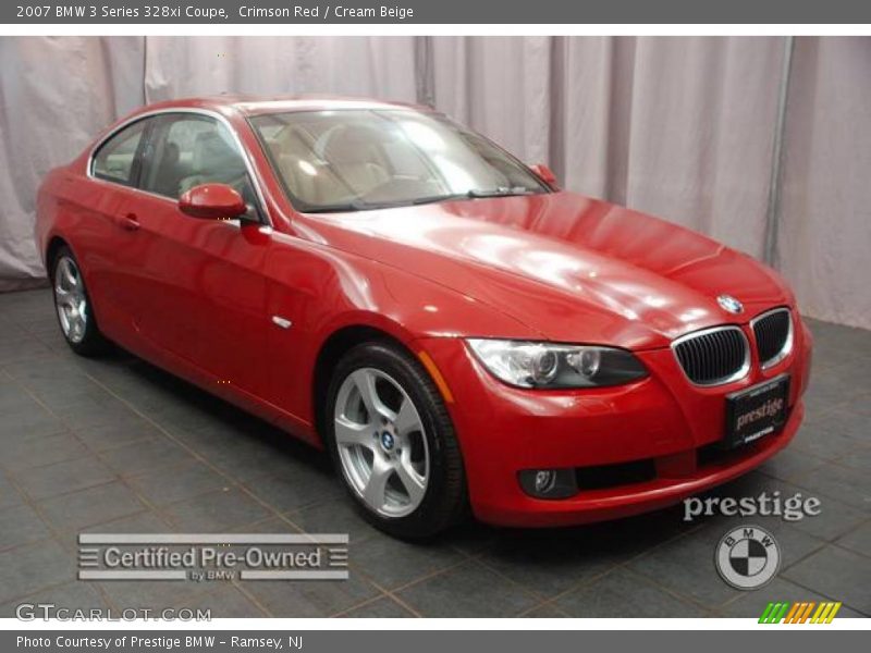 Crimson Red / Cream Beige 2007 BMW 3 Series 328xi Coupe
