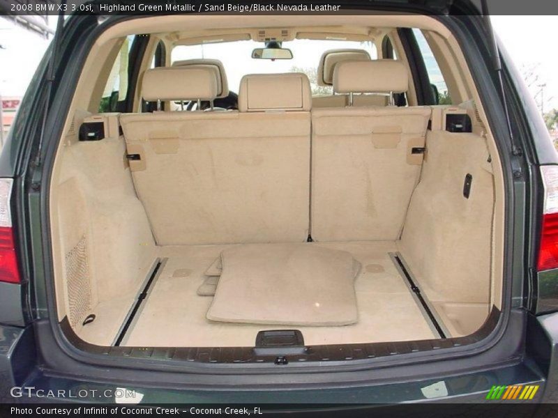 Highland Green Metallic / Sand Beige/Black Nevada Leather 2008 BMW X3 3.0si