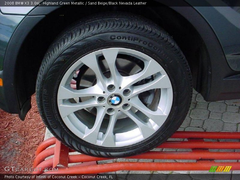 Highland Green Metallic / Sand Beige/Black Nevada Leather 2008 BMW X3 3.0si