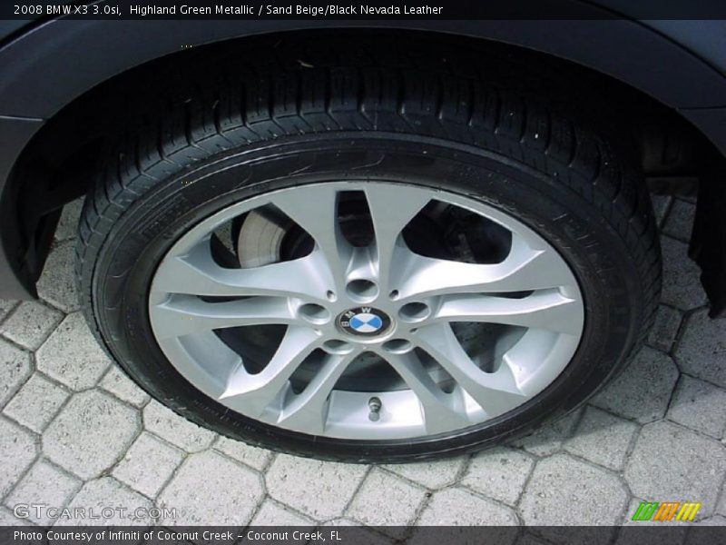Highland Green Metallic / Sand Beige/Black Nevada Leather 2008 BMW X3 3.0si